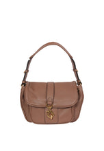 Load image into Gallery viewer, Abro Large Star Saddle Leather Shoulder Bag in Camel