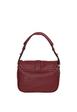 Load image into Gallery viewer, Abro Medium Star Saddle Leather Shoulder Bag in Burgundy
