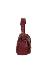 Load image into Gallery viewer, Abro Medium Star Saddle Leather Shoulder Bag in Burgundy