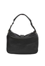 Load image into Gallery viewer, Abro Large Star Saddle Leather Shoulder Bag in Black