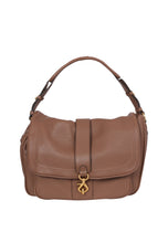 Load image into Gallery viewer, Abro Large Star Saddle Leather Shoulder Bag in Camel