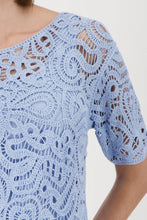 Load image into Gallery viewer, Monari Knitted Jumper with Cornelly Pattern in Sea Blue