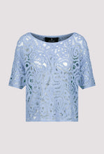 Load image into Gallery viewer, Monari Knitted Jumper with Cornelly Pattern in Sea Blue