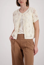Load image into Gallery viewer, Monari Cardigan with Floral Pattern in Marble