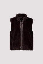 Load image into Gallery viewer, Monari Faux fur vest with stand-up collar