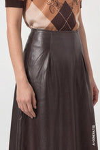 Load image into Gallery viewer, Monari Faux leather skirt in Black Coffee