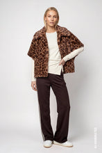 Load image into Gallery viewer, Monari Faux fur jacket with leopard print