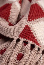 Load image into Gallery viewer, Monari Diamond-Patterned Knitted Scarf