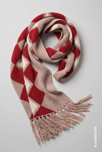 Load image into Gallery viewer, Monari Diamond-Patterned Knitted Scarf