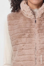 Load image into Gallery viewer, Monari Faux Fur Waistcoat with Stripes