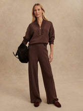 Load image into Gallery viewer, Varley Sally Half-Zip Sweat in Coffee Bean Marl