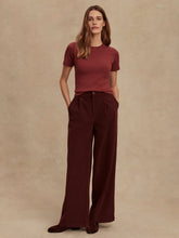 Load image into Gallery viewer, Varley Regina Fitted Tee in New Maroon