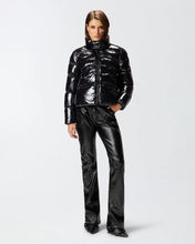 Load image into Gallery viewer, Pinko Padded Crystal Nylon Pea Coat in Black