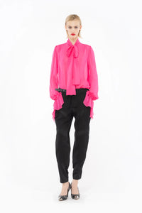 Pinko Blouse with Bow and Ruching