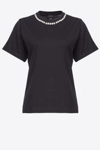 Load image into Gallery viewer, Pinko T-Shirt with Shiny Embroidery in Black
