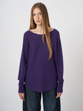 Load image into Gallery viewer, Repeat Lightweight Organic Cashmere C-Neck in Purple