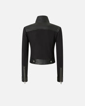 Load image into Gallery viewer, Pinko Dual-Fabric Biker Jacket