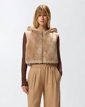Load image into Gallery viewer, Pinko Padded Faux Fur Gilet with Hood