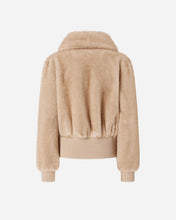 Load image into Gallery viewer, Pinko Faux Fur Bomber Jacket in Beige