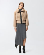 Load image into Gallery viewer, Pinko Faux Fur Bomber Jacket in Beige