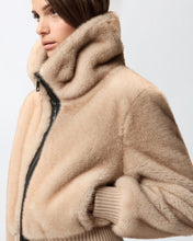 Load image into Gallery viewer, Pinko Faux Fur Bomber Jacket in Beige