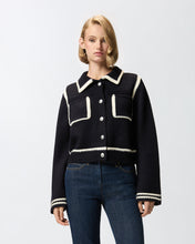 Load image into Gallery viewer, Pinko Preppy-Style Cardigan in Blue/White
