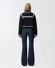 Load image into Gallery viewer, Pinko Preppy-Style Cardigan in Blue/White