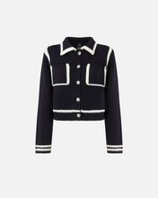 Load image into Gallery viewer, Pinko Preppy-Style Cardigan in Blue/White