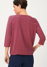 Load image into Gallery viewer, Olsen Geo Print Slip T-Shirt in Red