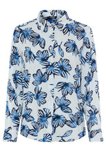 Load image into Gallery viewer, Olsen Floral Stripe Shirt in Blue