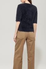 Load image into Gallery viewer, Luisa Cerano Half-Sleeved Sweater in Dark Blue
