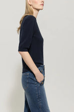 Load image into Gallery viewer, Luisa Cerano Cashmere-Blend Sweater in Dark Blue