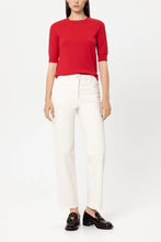 Load image into Gallery viewer, Luisa Cerano Half-Sleeve Fine Knit Sweater in Red