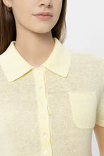 Load image into Gallery viewer, Luisa Cerano Linen Polo in Citron