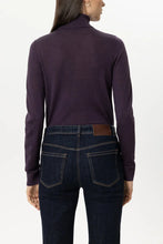 Load image into Gallery viewer, Luisa Cerano Wool-Blend Turtleneck in Plum