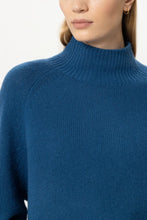 Load image into Gallery viewer, Luisa Cerano Cashmere-Blend Turtleneck in Sapphire