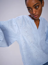 Load image into Gallery viewer, Mos Mosh Yen Sina Lace Blouse in Skyway