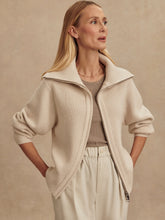 Load image into Gallery viewer, Varley Enrico Knit Jacket in Silver Birch