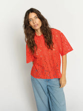 Load image into Gallery viewer, Mos Mosh Lia River Lace Shirt in Spicy Orange
