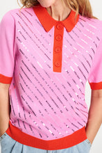Load image into Gallery viewer, Pom Top - Polo Sequins Cheering Pink (SP9492)