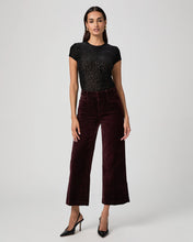 Load image into Gallery viewer, Paige Anessa Trousers in Aubergine Velvet