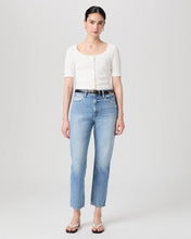 Load image into Gallery viewer, Paige Billy Cropped Straight Leg in Distressed Denim