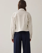 Load image into Gallery viewer, Summum Denim jacket with herringbone stripe