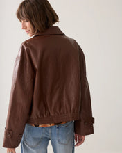 Load image into Gallery viewer, Summum Jacket in Faux Leather in Toffee