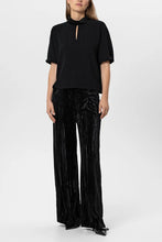 Load image into Gallery viewer, Luisa Cerano Blouse with Balloon Sleeves in Black