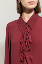 Load image into Gallery viewer, Luisa Cerano Ruffled Blouse in Silk Blend