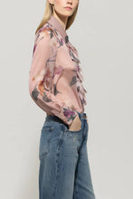Load image into Gallery viewer, Luisa Cerano Silk Blouse with Flower