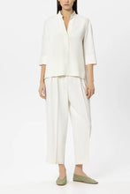Load image into Gallery viewer, Luisa Cerano Half-Sleeved Tunic Blouse in Off-White