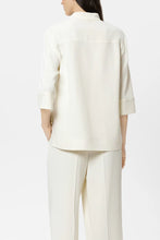 Load image into Gallery viewer, Luisa Cerano Half-Sleeved Tunic Blouse in Off-White