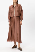 Load image into Gallery viewer, Luisa Cerano Organza-Overshirt in Brick
